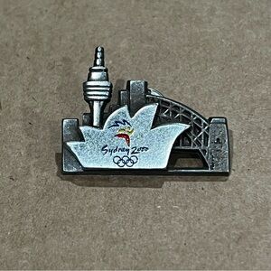 Vintage Sydney 2000 Olympics Opera House Lapel Hat Tie Pin Summer Olympic Games